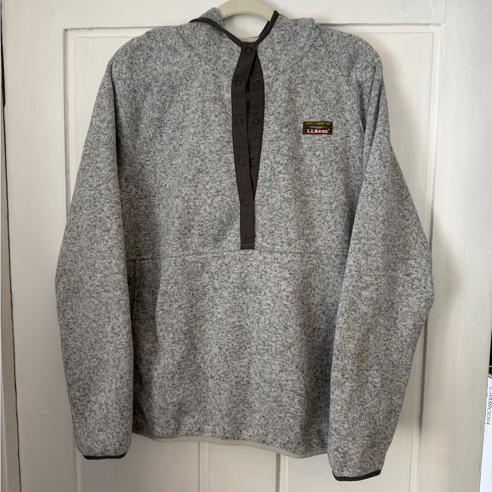 Llbean women’s hooded fleece pullover